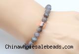 CGB9260 8mm, 10mm Botswana agate & drum hematite power beads bracelets