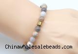 CGB9264 8mm, 10mm bamboo leaf agate & drum hematite power beads bracelets