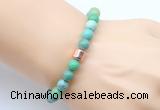 CGB9267 8mm, 10mm grass agate & drum hematite power beads bracelets