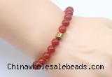 CGB9268 8mm, 10mm red agate & drum hematite power beads bracelets