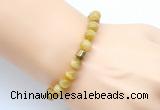 CGB9274 8mm, 10mm golden tiger eye & drum hematite power beads bracelets