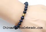 CGB9279 8mm, 10mm purple tiger eye & drum hematite power beads bracelets