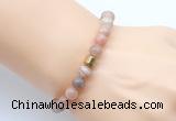 CGB9290 8mm, 10mm rainbow moonstone & drum hematite power beads bracelets