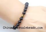 CGB9291 8mm, 10mm garnet & drum hematite power beads bracelets
