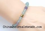 CGB9304 8mm, 10mm matte fluorite & drum hematite power beads bracelets