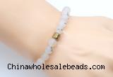 CGB9310 8mm, 10mm matte montana agate & drum hematite power beads bracelets