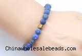 CGB9324 8mm, 10mm matte lapis lazuli & drum hematite power beads bracelets