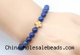 CGB9357 8mm, 10mm lapis lazuli & cross hematite power beads bracelets