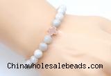 CGB9378 8mm, 10mm white crazy lace agate & cross hematite power beads bracelets