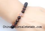 CGB9392 8mm, 10mm red tiger eye & cross hematite power beads bracelets