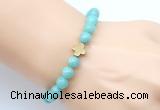 CGB9411 8mm, 10mm amazonite & cross hematite power beads bracelets