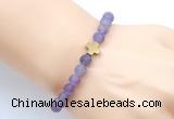 CGB9418 8mm, 10mm matte amethyst & cross hematite power beads bracelets