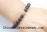 CGB9438 8mm, 10mm matte bronzite & cross hematite power beads bracelets