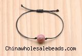 CGB9922 Fashion 12mm pink wooden jasper adjustable bracelet jewelry