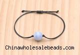 CGB9950 Fashion 12mm blue lace agate adjustable bracelet jewelry