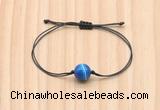 CGB9958 Fashion 12mm blue banded agate adjustable bracelet jewelry