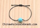 CGB9976 Fashion 12mm blue howlite adjustable bracelet jewelry