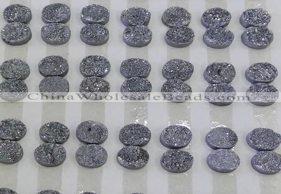 CGC156 8*10mm oval druzy quartz cabochons wholesale