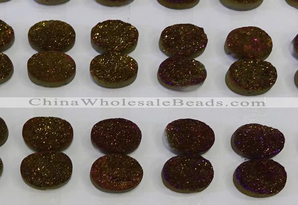 CGC183 13*18mm oval druzy quartz cabochons wholesale