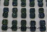 CGC226 12*12mm square druzy quartz cabochons wholesale