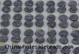 CGC243 12*16mm flat teardrop druzy quartz cabochons wholesale