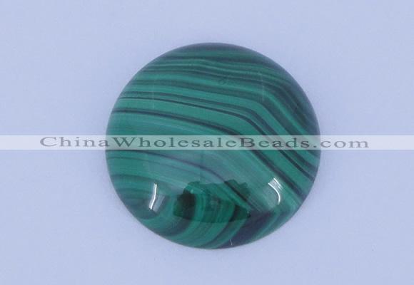 CGC25 2pcs 20mm flat round natural malachite gemstone cabochons