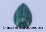 CGC30 2pcs 13*18mm flat teardrop natural malachite gemstone cabochons