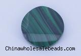 CGC41 25mm faceted coin natural malachite gemstone cabochons