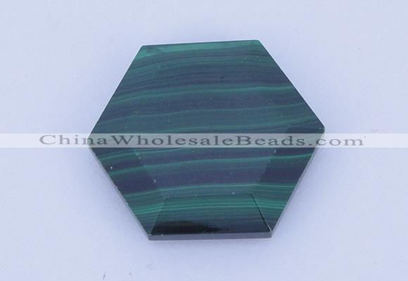 CGC42 25mm hexagon natural malachite gemstone cabochons