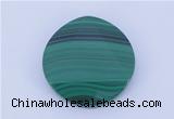 CGC44 24mm faceted coin natural malachite gemstone cabochons