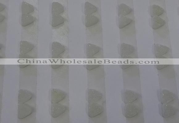 CGC65 8*8mm triangle druzy quartz cabochons wholesale