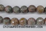 CGG12 15.5 inches 8mm faceted round ghost gemstone beads wholesale