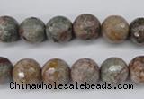 CGG14 15.5 inches 10mm faceted round ghost gemstone beads wholesale