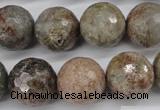 CGG17 15.5 inches 16mm faceted round ghost gemstone beads wholesale