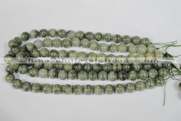 CGH05 15.5 inches 12mm round green hair stone beads wholesale