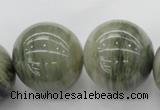 CGH10 15.5 inches 25mm round green hair stone beads wholesale