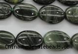 CGH46 15.5 inches 15*20mm oval green hair stone beads wholesale