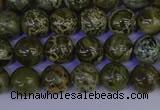 CGJ351 15.5 inches 6mm round green bee jasper beads wholesale