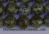 CGJ354 15.5 inches 12mm round green bee jasper beads wholesale