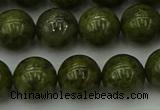 CGJ454 15.5 inches 12mm round green jasper beads wholesale