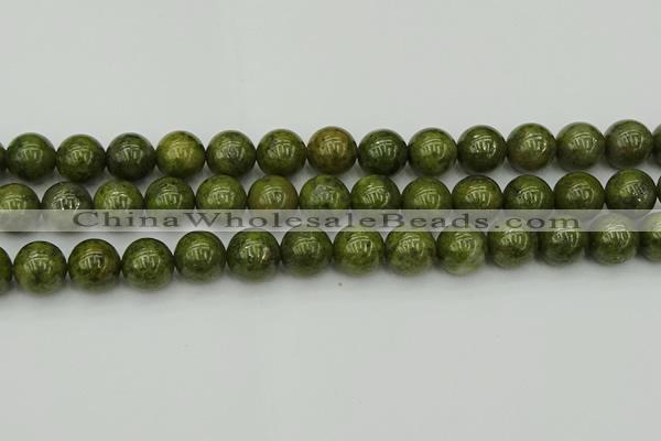 CGJ455 15.5 inches 14mm round green jasper beads wholesale