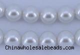 CGL01 10PCS 16 inches 4mm round dyed glass pearl beads wholesale