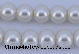 CGL11 10PCS 16 inches 4mm round dyed glass pearl beads wholesale