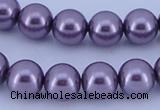 CGL142 10PCS 16 inches 4mm round dyed glass pearl beads wholesale