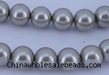 CGL172 10PCS 16 inches 4mm round dyed glass pearl beads wholesale