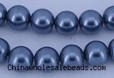 CGL241 2PCS 16 inches 25mm round dyed plastic pearl beads wholesale
