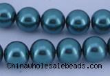 CGL242 10PCS 16 inches 4mm round dyed glass pearl beads wholesale