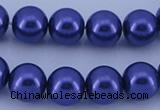 CGL262 10PCS 16 inches 4mm round dyed glass pearl beads wholesale