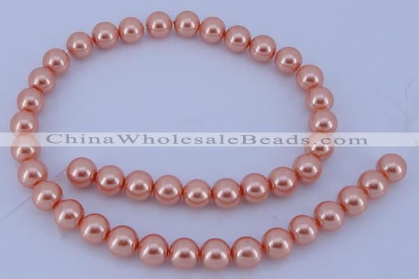 CGL292 10PCS 16 inches 4mm round dyed glass pearl beads wholesale