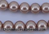 CGL352 10PCS 16 inches 4mm round dyed glass pearl beads wholesale